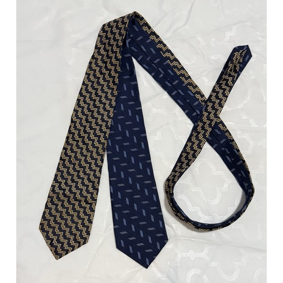 Lauren RALPH LAUREN Tie‎ Lot Of 2 Luxury Vintage Neckties - Picture 1 of 4
